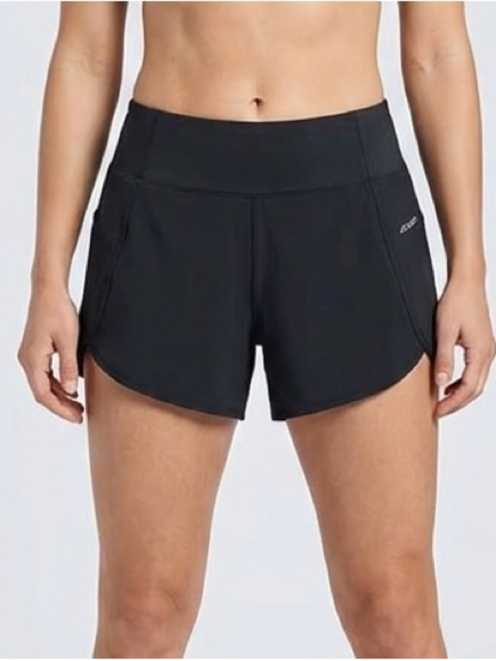 Jockey Women's Black Running Shorts Built-In Liner Athleisure